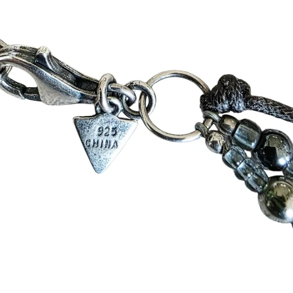 Silpada Sterling Silver Multistrand Hematite Seed Bead Dewdrops Necklace N2097 - Picture 11 of 15